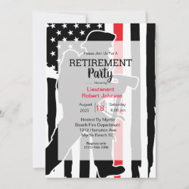 Convites Foto do Bombeiro Partido Americano de Aposentação