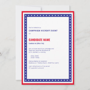 Convites Foto do Candidato a Evento Político do Início da C