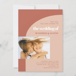Convites Foto do casamento do Pessegueiro de pêssego simple