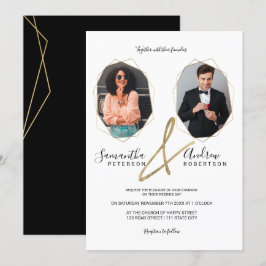 Convites Foto do casamento do quadro do terrário do ouro mo