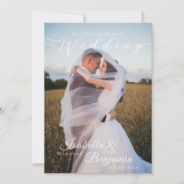 Convites Foto do Casamento Negro Dourado Elegante Rosa (Frente)