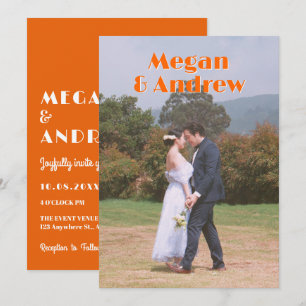 Convites Foto do casamento Reto