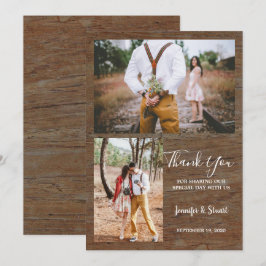 Convites Foto do celeiro russo do país Obrigado casamento