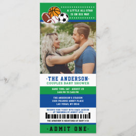Convites Foto do Chá de Casais de tíquete Green All Star Sp
