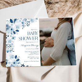 Convites Foto do Chá de fraldas Floral de Flor Wildflower