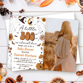 Convites Foto do Chá de fraldas Spooky Halloween Vintage