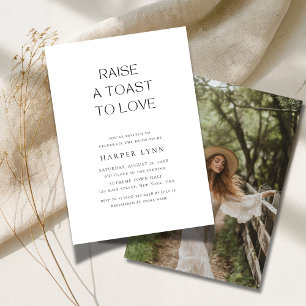 Convites Foto do Chá de panela Toast to Love Rustic Boho