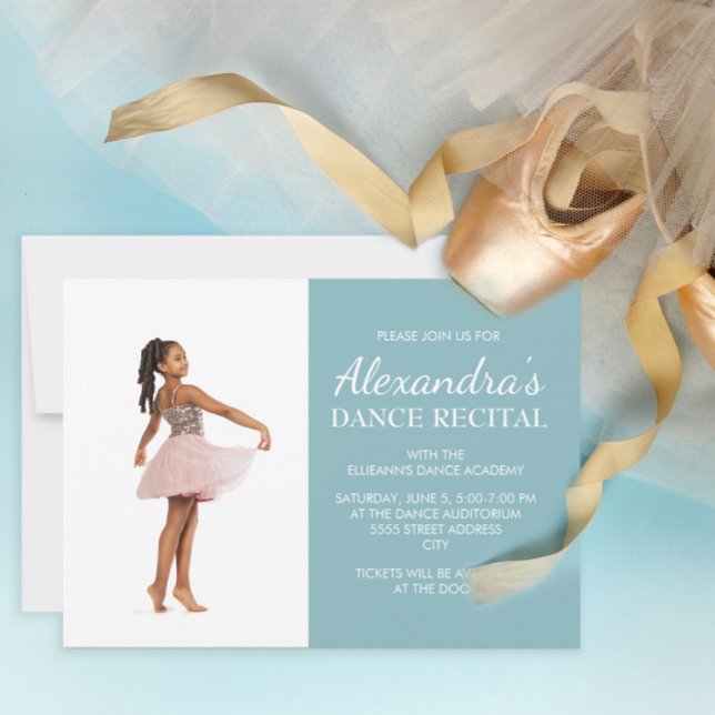 Convites Foto do Considerando da dança azul (Criador carregado)