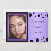 Foto do elegante Roxo Black Spots 16