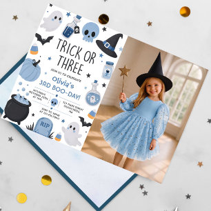 Convites Foto do Fantasma de Halloween 'Trick Or Treat' no