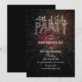 Convites Foto do Fireworks Outdoor Barbecue 4 de julho Fest