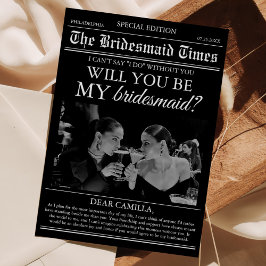 Convites Foto do Jornal Bridesmaid Proposta