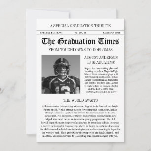 Convites Foto do Jornal do Jogador de Futebol Moderno na Fo