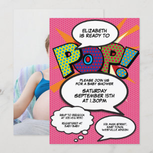 Convites Foto do livro de histórias em quadrinhos do Chá de