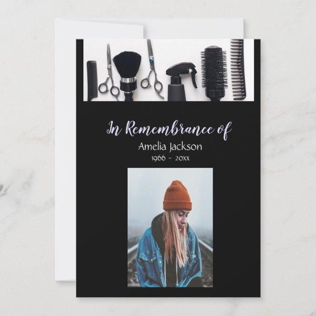 Convites Foto do Memorial Convidar Cabeleireiro (Frente)
