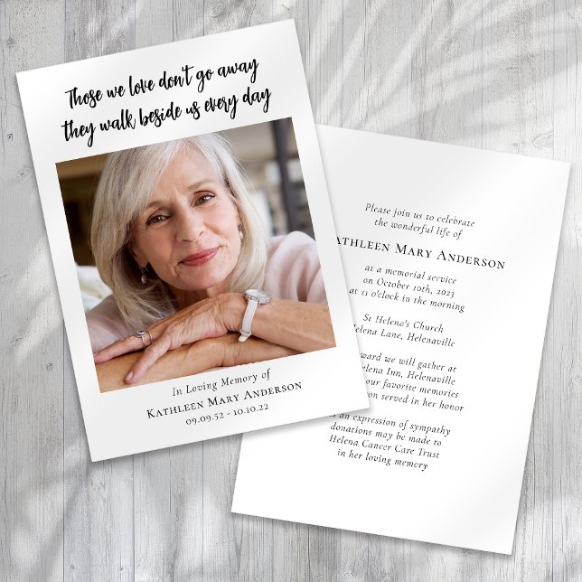 Convites Foto do Memorial Funeral Celebração da Vida (Criador carregado)