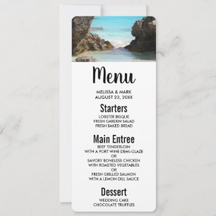 Convites Foto do Menu Costeiro e Marítimo da Ilha Tropical