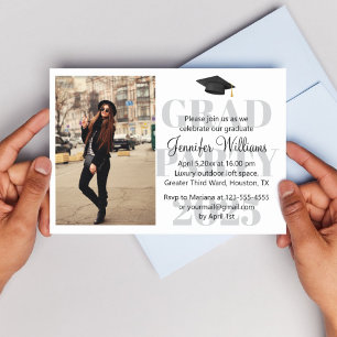 Convites foto do moderno mínimo guião formando party 2025