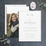 Convites Foto do Monograma da Caligrafia Verde Elegante Sag<br><div class="desc">Deixe sua papelaria de casamento capturar o romance e a beleza do seu dia especial com esse convite para fotos do Monograma da Caligrafia Verde Elegante! A nossa espantosa design, moderna e formal, apresenta uma fronteira verde sensual em torno do convite. É então acentuado com um belo monograma de casais,...</div>