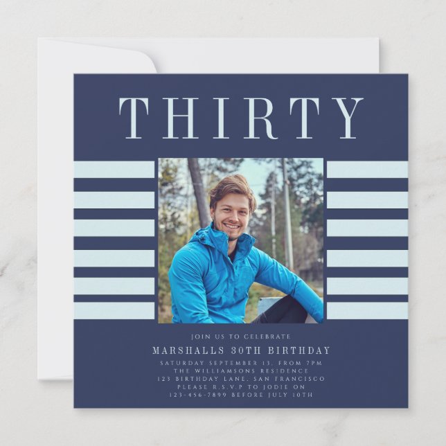 Convites Foto do na moda moderno significa aniversário de 3 (Frente)