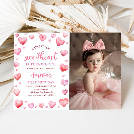 Convites Foto do namorados Little Swetheart primeiro aniver