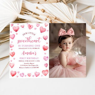 Convites Foto do namorados Little Swetheart primeiro aniver