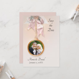 Convites  Foto do Natal do inverno Salvar a Data