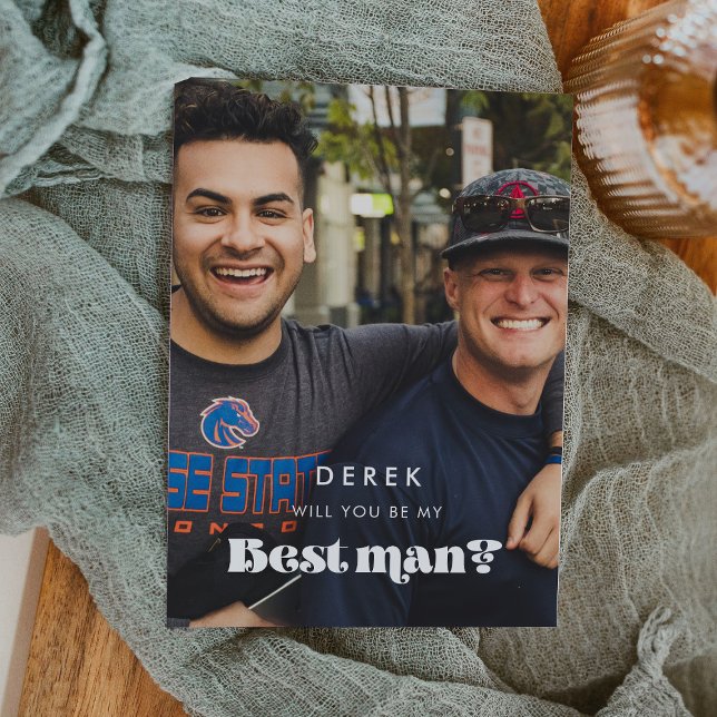 Convites Foto do padrinho vintage será minha (Criador carregado)