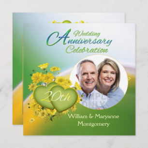 Convites Foto do Partido de 20 do Wildflower Hearts