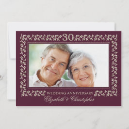 Convites Foto do Partido de Aniversário de Casamento de 30