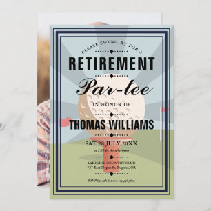 Convites Foto do Partido de Aposentação Clássica de Golfe