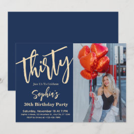 Convites Foto do Partido do aniversário de 30 anos de Scrip