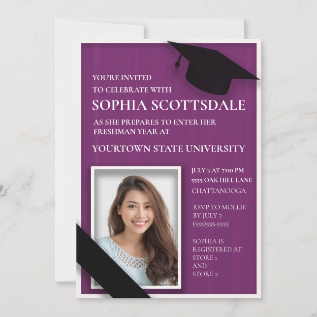 Convites Foto do Partido do Tronco Colégio Purple (Frente)