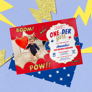 Convites Foto do Primeiro Aniversário da ONEder Girl
