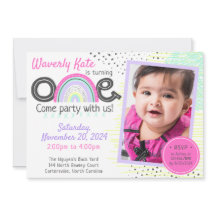 Foto do primeiro aniversario do Rainbow Baby Kawai