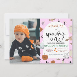 Convites Foto do primeiro aniversario Fantasma de Um Hallow