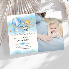 Convites Foto do primeiro Chá de fraldas do Outono Planeta 