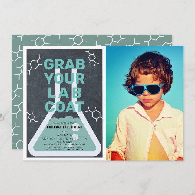 Convites Foto do Quadro de Captação do Experimento Científi (Frente/Verso)