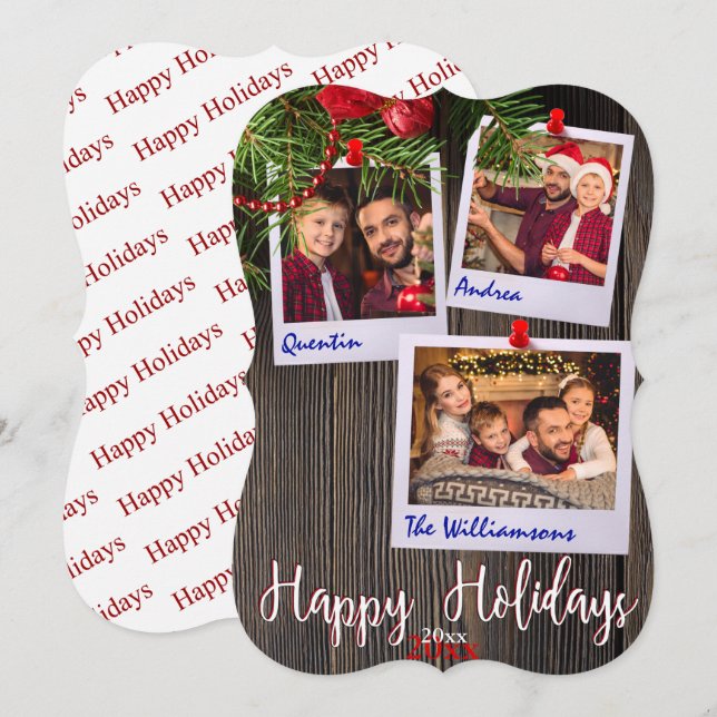 Convites Foto do Rico do Boletim Russo Feliz Férias (Frente/Verso)