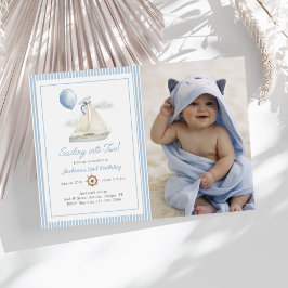 Convites Foto do segundo aniversário Náutico do Barco de Ve