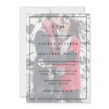 Foto Do Vellum Do Monograma Em Um Único Casamento