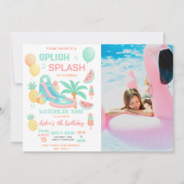 Convites Foto do Water Slide Festa de Aniversário