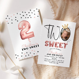 Convites Foto dos Balões de Bonito Festa de Dois segundos a