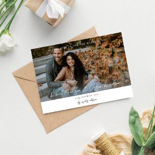 Convites Foto e caligrafia 14 Mod Casamento Horizontal V2