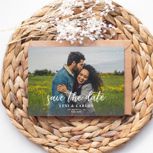 Convites Foto e caligrafia 2A Horiz Mais Claro Salva a Data