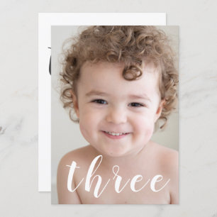 Convites Foto e script de aniversário de 3 anos de Belas Me