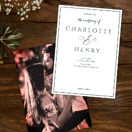 Convites Foto Elegante Callighraphy Script Wedding