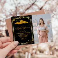 Foto Elegante Chá de fraldas Dourado Celestial Pre