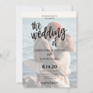 Convites Foto Elegante De Caligrafia