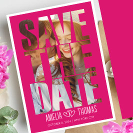 Convites Foto Elegante Moderna Salva o Casamento da Data